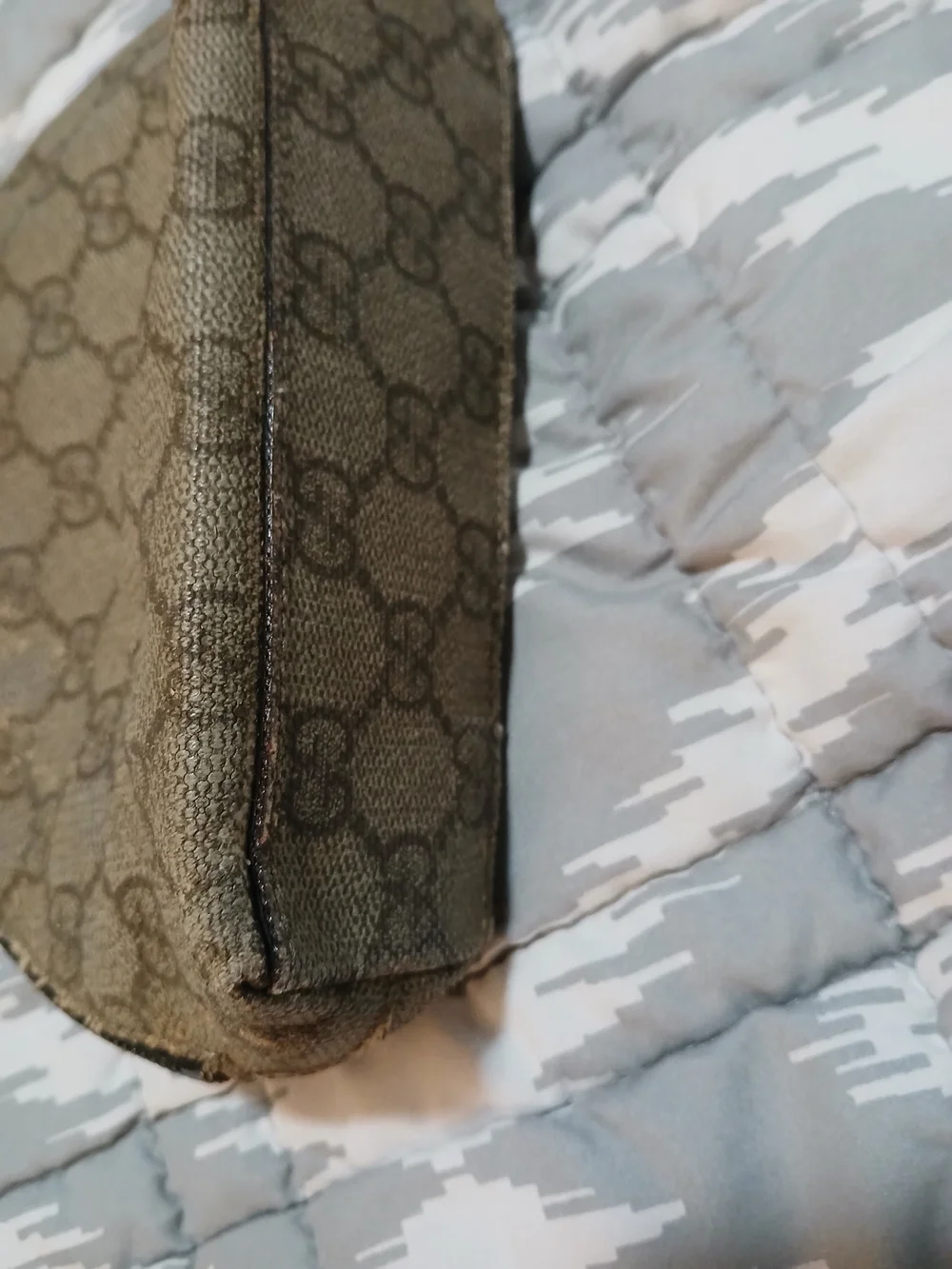 Gucci Monogram Cosmetic Pouch in Brown